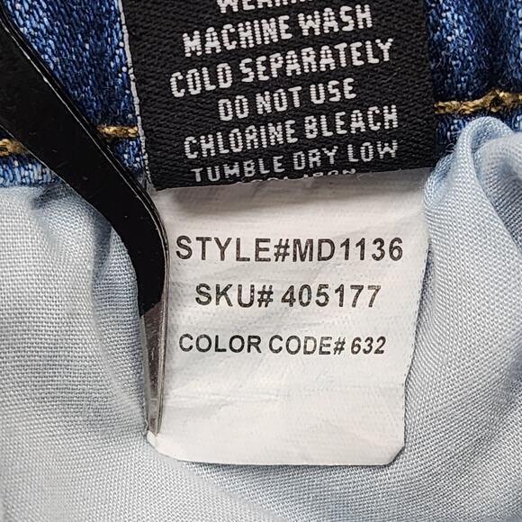 RSQ Jeans Mens 33X30 Blue Distressed Relaxed Taper Leg Stretch Denim Casual - Picture 9 of 14